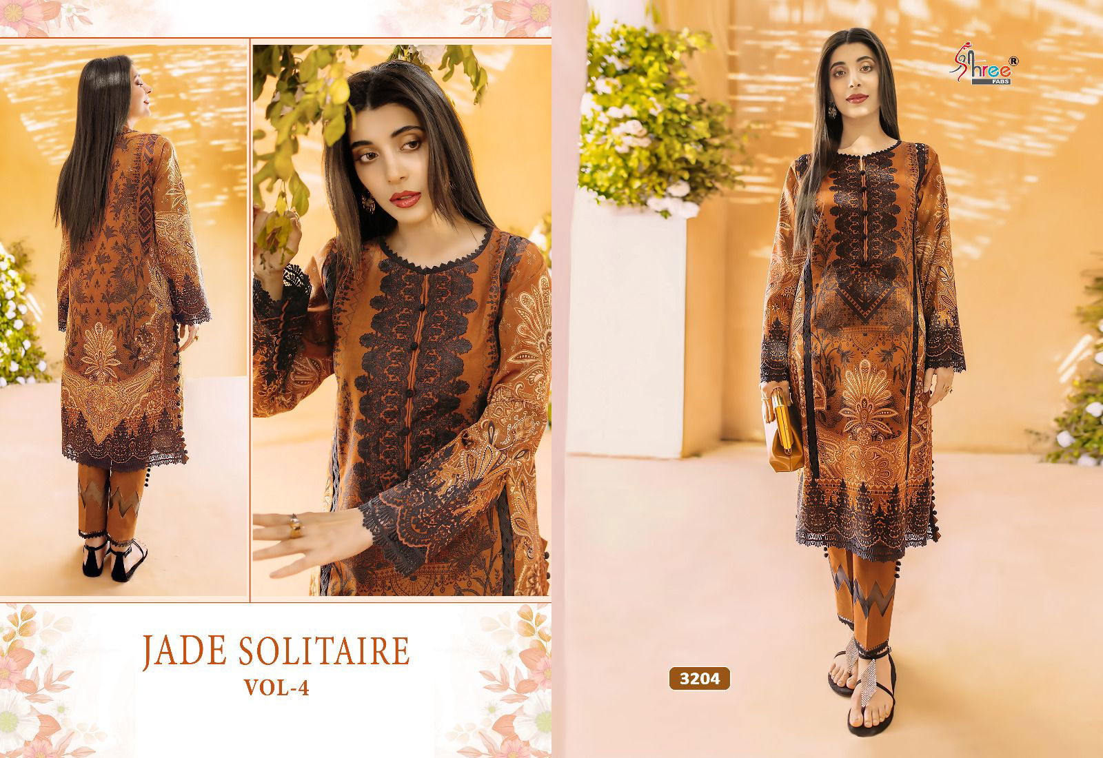 Jade Solitaire Vol 4 Pure Cotton Pakistani Suits Catalog
